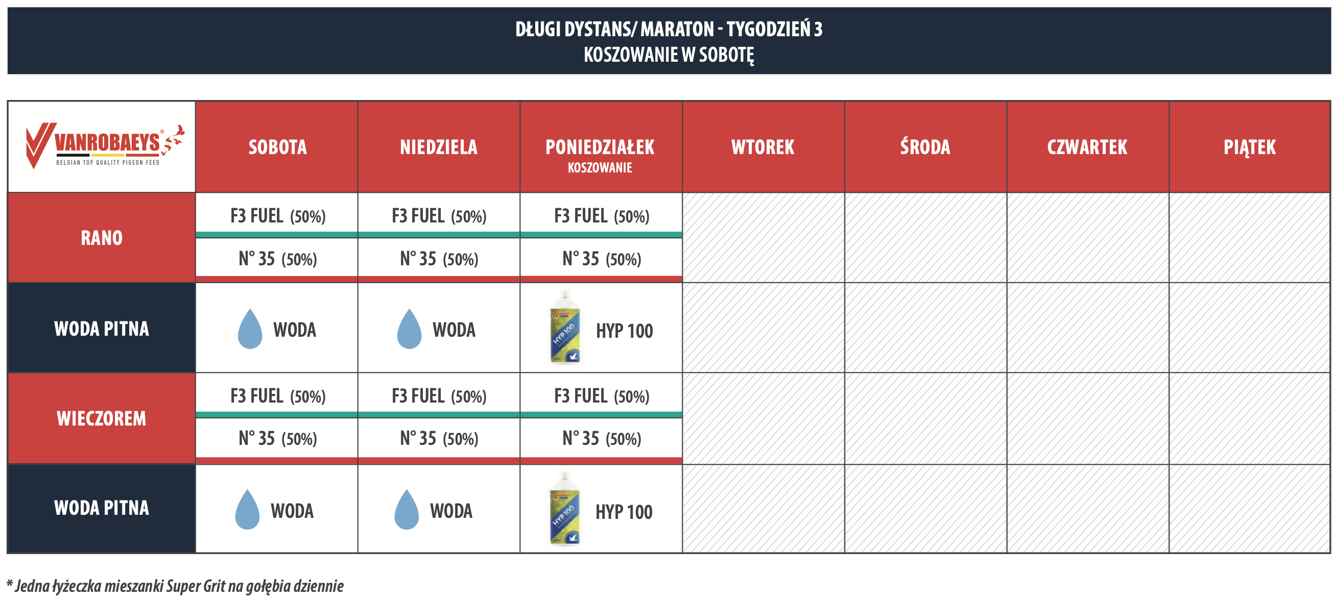 DŁUGI DYSTANS/ MARATON - TYGODZIEŃ 3 KOSZOWANIE W SOBOTĘ